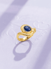 Nhẫn Rắn Vàng Đá quý tự nhiên Blue Sapphire Snake Ring in 14K Yellow Gold by AME Jewellery