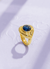 Nhẫn Rắn Vàng Đá quý tự nhiên Blue Sapphire Snake Ring in 14K Yellow Gold by AME Jewellery