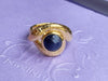 Nhẫn Rắn Vàng Đá quý tự nhiên Blue Sapphire Snake Ring in 14K Yellow Gold by AME Jewellery