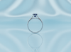 Nhẫn Vàng trắng Đá quý tự nhiên Oval Blue Sapphire Ring in White Gold by AME Jewellery