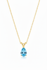 Mặt dây chuyền Vàng Đá quý thiên nhiên Pear Blue Topaz Pendant Necklace in 14K Yellow Gold by AME Jewellery