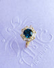 Nhẫn nữ Vàng Đá quý tự nhiên London Blue Topaz Octagon Halo Ring in 14K Yellow Gold by AME Jewellery