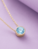 Le pendentif en zircon bleu naturel serti clos, signé AME Jewellery