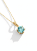 Mặt dây chuyền Vàng Đá quý tự nhiên Blue Zircon 6-prong Pendant in 14K Yellow Gold by AME Jewellery