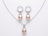 bộ trang sức Ngọc trai giọt Lavender Teardrop Freshwater Pearl Pendant Necklace by AME Jewellery