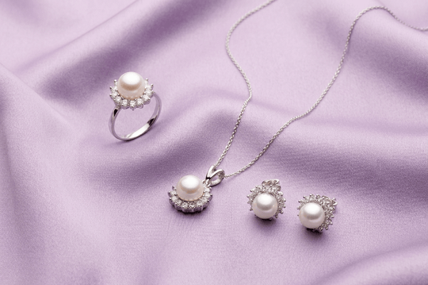 Bộ Trang sức Ngọc trai Pearl Sunflower Jewelry - AME Jewellery