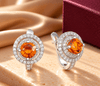 bông tai đá quý tự nhiên citrine - AME Jewellery