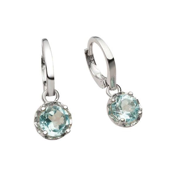 Bông tai Đá quý tự nhiên Swiss Blue Topaz Earrings in Sterling Silver by AME Jewellery