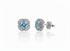 Natural Blue Topaz Earrings in Sterling Silver by AME Jewellery.