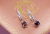 Bông tai Đá quý tự nhiên Garnet Silver Earrings | AME Jewellery