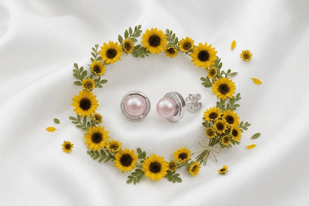 Bông tai Ngọc trai nước ngọt lavender - AME Jewellery