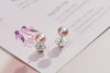 Bông tai Ngọc trai nước ngọt  nút Button / Half-round Lavender Freshwater Pearl Earrings by AME Jewellery