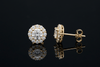 Bông tai Vàng 14K Đá quý tự nhiên Topaz trắng - AME Jewellery