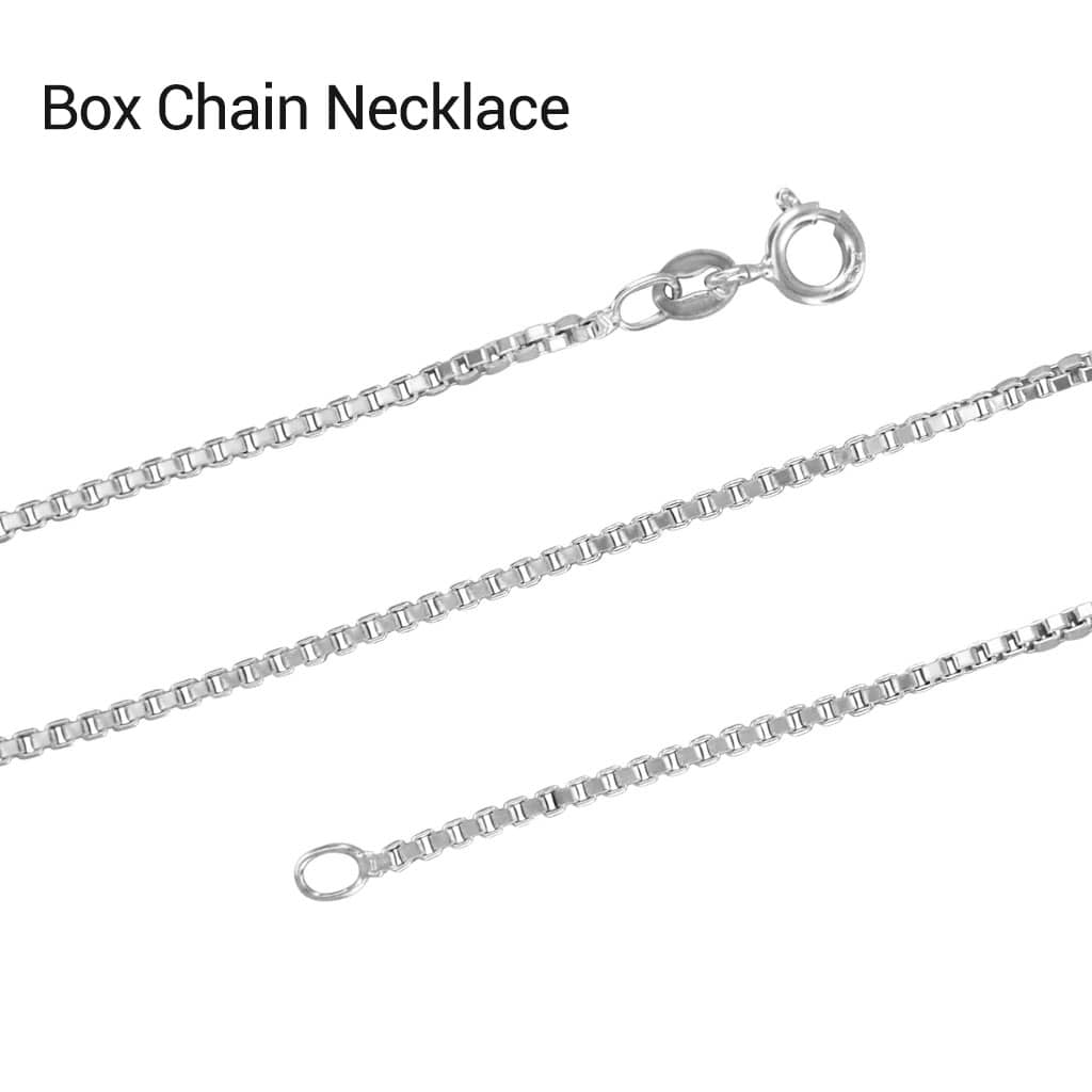 Dây chuyền hộp nữ Bạc cao cấp Box Chain Necklace in Sterling Silver by AME Jewellery