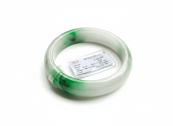 Vòng Cẩm Thạch thiên nhiên Miến Điện bản hẹ | Burmese Jadeite Jade Bangle | AME Jewellery