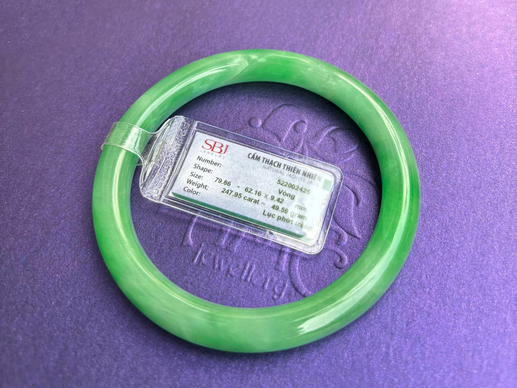 Vòng Cẩm Thạch thiên nhiên Miến Điện | Burmese Jadeite Jade Bangle | AME Jewellery