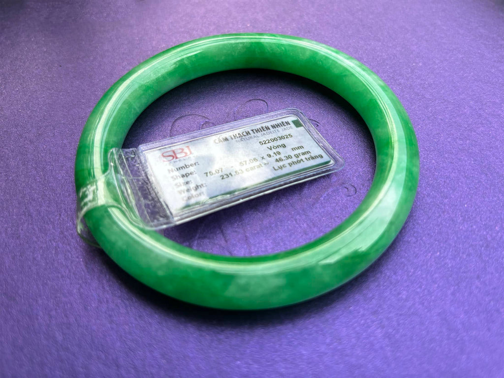 Vòng Cẩm Thạch thiên nhiên Miến Điện | Burmese Jadeite Jade Bangle | AME Jewellery