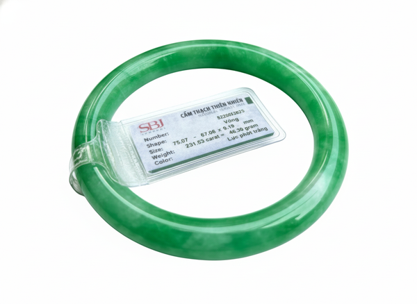 Vòng Cẩm Thạch thiên nhiên Miến Điện | Burmese Jadeite Jade Bangle | AME Jewellery