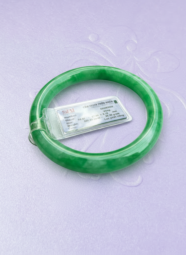 Vòng Cẩm Thạch thiên nhiên Miến Điện | Burmese Jadeite Jade Bangle | AME Jewellery