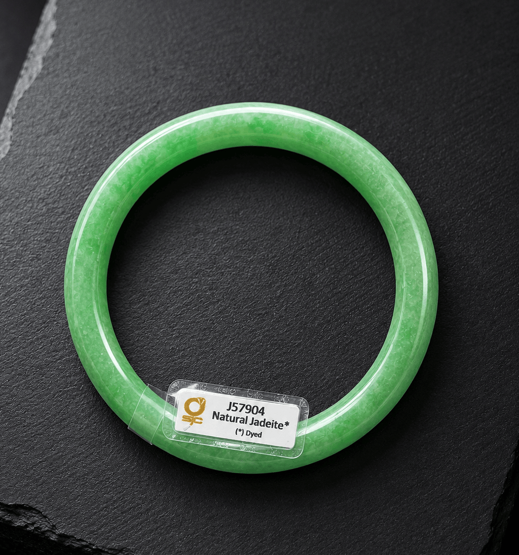 Natuaral burmese jade bangle from AME Jewellry