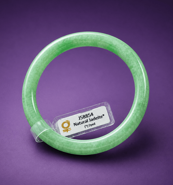natural Burmese Jadeite Jade Bangle size 53.3 mm from AME Jewellery