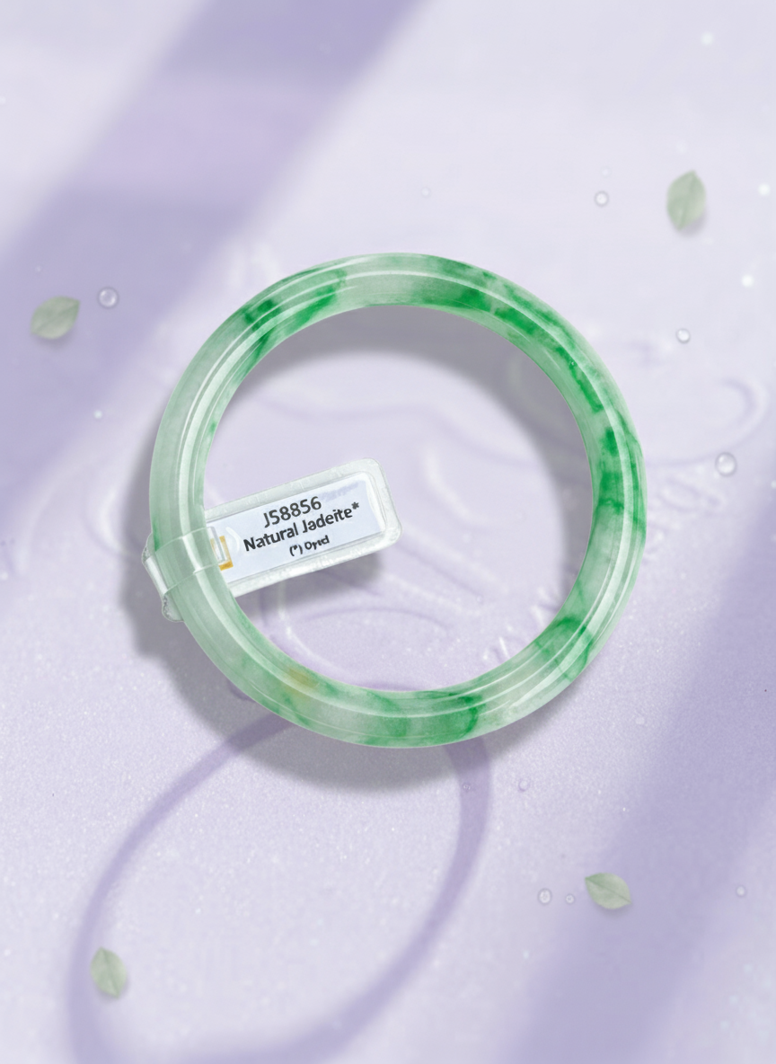 
Burmese Jadeite Jade Bangle size 58.8 mm by AME Jewellery.