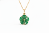 Mặt dây chuyền Vàng Đá quý thiên nhiên Cẩm Thạch Burmese Jadeite Apricot Blossom Flower Pendant Neclace in 14K Yellow Gold by AME Jewellery