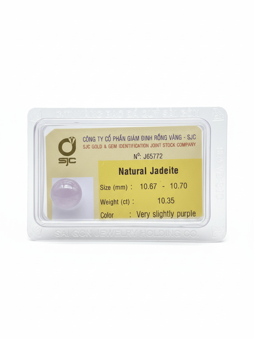 Đá quý thiên nhiên Cẩm thạch màu tím Burmese Purple Jadeite Jade Leaf from AME Jewellery