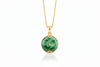 Mặt dây Hoa Sen Vàng 14K Đồng Điếu Cẩm thạch thiên nhiên Burmese Bi Jadeite Jade Lotus Pendant in 14K Yellow Gold by AME Jewellery