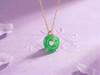 Circle of Heaven Pendant Necklace - Burmese Jadeite & 14K Yellow Gold by AME Jewellery