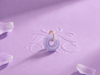 Circle of Heaven Pendant - Purple Burmese Jadeite & 14K Yellow Gold by AME Jewellery