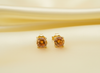 Bông tai Vàng Đá quý tự nhiên Citrine Stud Earrings in 14K Yellow Gold by AME Jewellery