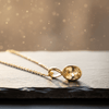 Mặt dây chuyền Vàng Đá quý tự nhiên oval Citrine Bezel Pendant Necklace in 14K Yellow Gold by AME Jewellery