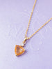  Mặt dây chuyền Vàng Đá quý thiên nhiên Triangle-cut Citrine Pendant Necklace in 14K Yellow Gold by AME Jewellery