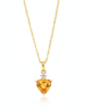  Mặt dây chuyền Vàng Đá quý thiên nhiên Triangle-cut Citrine Pendant Necklace in 14K Yellow Gold by AME Jewellery