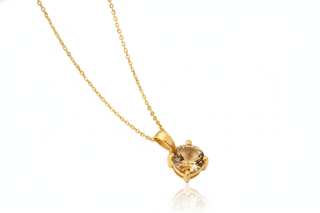 Mặt dây chuyền Vàng Đá quý tự nhiên Citrine Pendant Necklace in 14-karat Yellow Gold by AME Jewellery