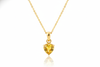 Mặt dây chuyền Vàng Đá quý thiên nhiên Heart-cut Citrine Pendant Necklace in 14K Yellow Gold by AME Jewellery