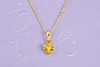 Mặt dây chuyền Vàng Đá quý thiên nhiên Heart-cut Citrine Pendant Necklace in 14K Yellow Gold by AME Jewellery