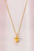 Natural Heart-cut Citrine Pendant in 14K Yellow Gold by AME Jewellery