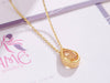 Mặt dây chuyền Vàng Đá quý tự nhiên Pear-cut Citrine Bezel Pendant Necklace in 14K Yellow Gold by AME Jewellery