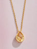 Mặt dây chuyền Vàng Đá quý tự nhiên Pear-cut Citrine Bezel Pendant Necklace in 14K Yellow Gold by AME Jewellery