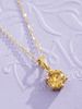 Mặt dây chuyền Vàng Đá quý tự nhiên Citrine Pendant Necklace in 14K Yellow Gold by AME Jewellery