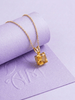 The sparkling natural square-cut Citrine pendant in 14-karat Yellow Gold by AME Jewellery