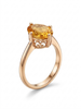 Nhẫn Vàng 14K Đá quý tự nhiên Citrine oval - AME Jewellery
