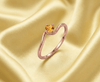 Nhẫn Vàng 14K Đá quý tự nhiên Citrine - AME Jewellery
