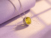 Dây chuyền bạc đá quý tự nhiên Natural Citrine Solitaire Silver Chain Necklace by AME Jewellery