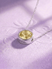 Dây chuyền bạc đá quý tự nhiên Natural Citrine Solitaire Silver Chain Necklace by AME Jewellery