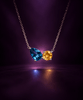 Collier en argent sterling et topaze bleue de Londres taille poire et citrine - AME Jewellery