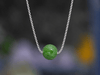 Collier chaîne en argent sterling avec jade néphrite naturelle - AME Jewellery