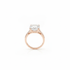 Nhẫn Vàng Hồng Đá quý tự nhiên Colorless Cushion Topaz Ring 14K Rose Gold by AME Jewellery